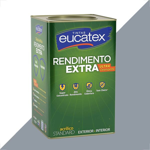Tinta Latex Eucatex Rendimento Extra Cinza Granizo 18l