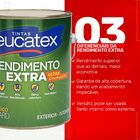 Tinta Latex Eucatex Rendimento Extra Gelo 3600ml