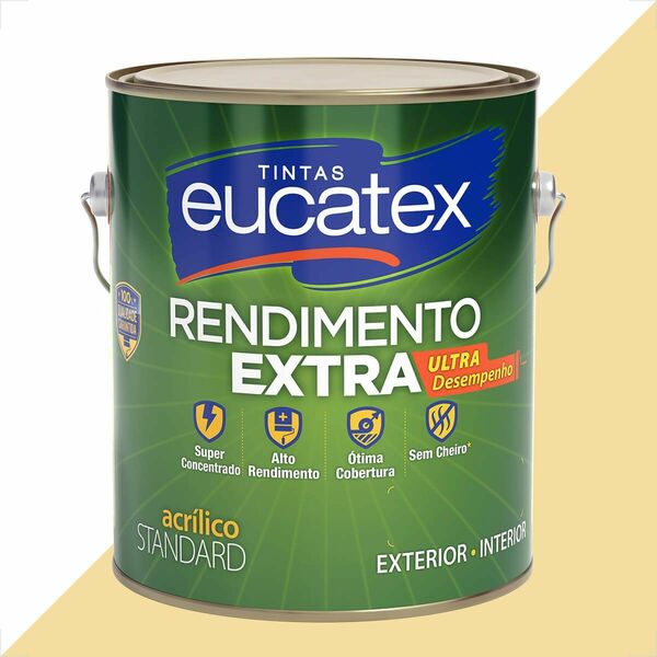 Tinta Latex Eucatex Rendimento Extra Marfim 3600ml