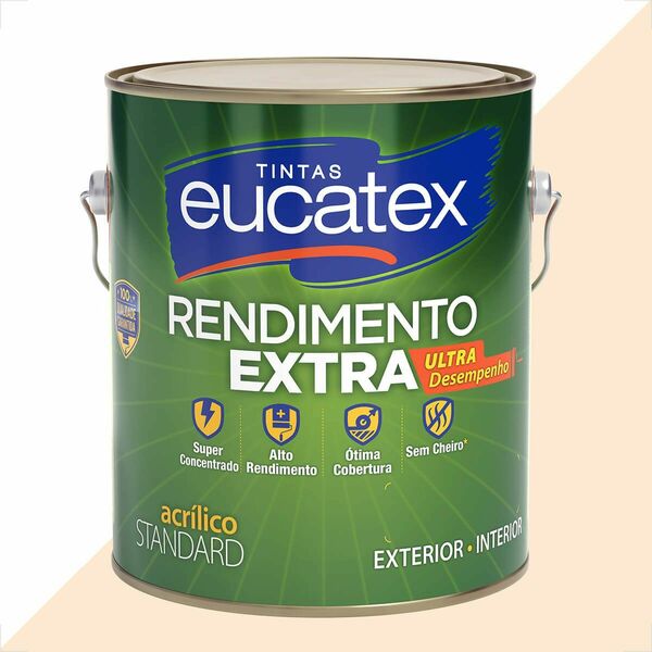 Tinta Latex Eucatex Rendimento Extra Palha 3600ml
