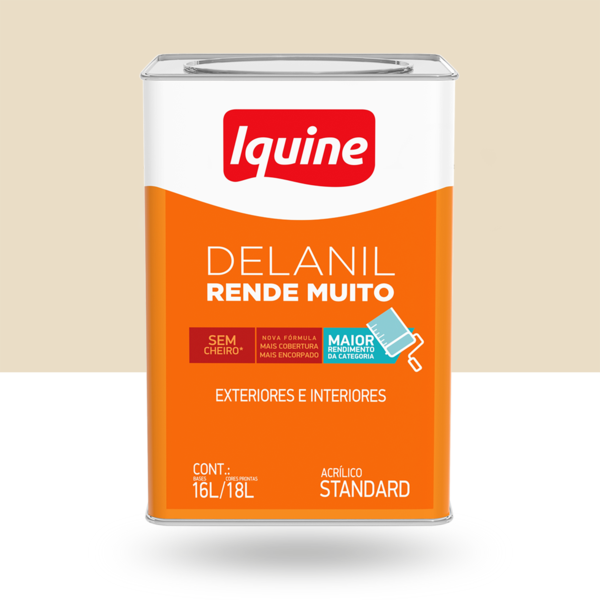 Tinta Látex Fosco Delanil Rende Muito Standard Cinza 18L Iquine
