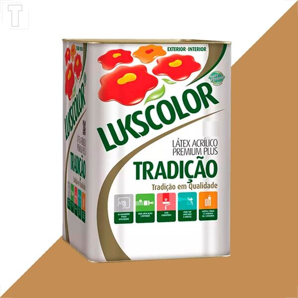 Tinta Latex Lukscolor Tradicao Acrilico Fosco 18l Amarelo Ter
