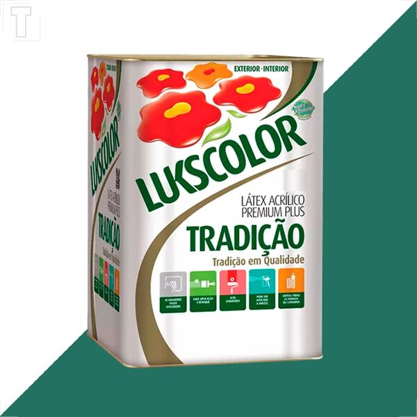 Tinta Latex Lukscolor Tradicao Acrilico Fosco 18l Verde