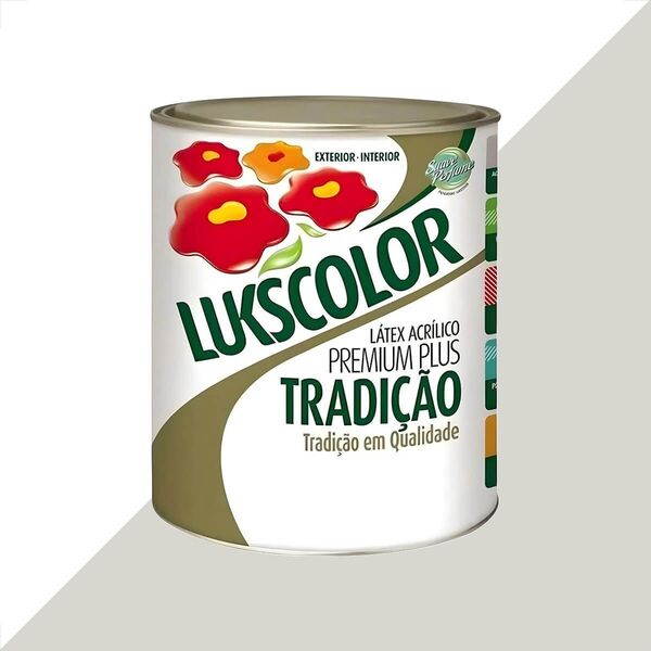 Tinta Latex Lukscolor Tradicao Acrilico Fosco 900ml Gelo