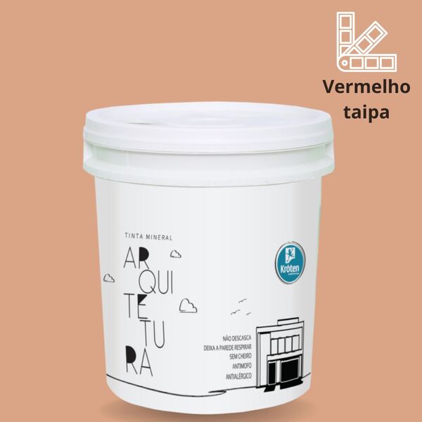 Tinta Mineral Arquitetura Premium Vermelho Taipa  16 2l
