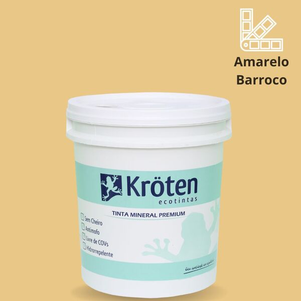 Tinta Mineral Ecossílica Premium Cor Amarelo Barroco 3 24l