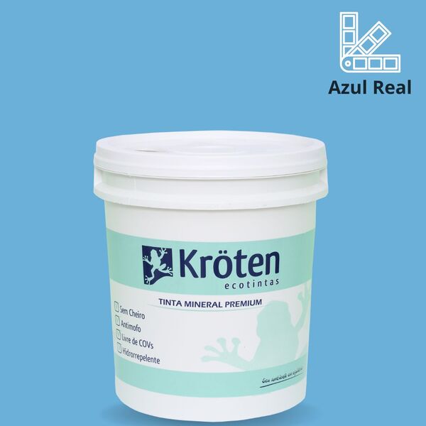Tinta Mineral Ecossílica Premium Cor Azul Real 3 24l