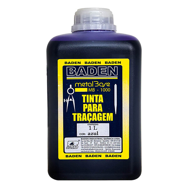 Tinta Para Traçagem Mb-1000 1 Litro Azul Baden