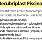 Tinta Piscina Base Agua Recubriplast 10 Lts Cor: Branco