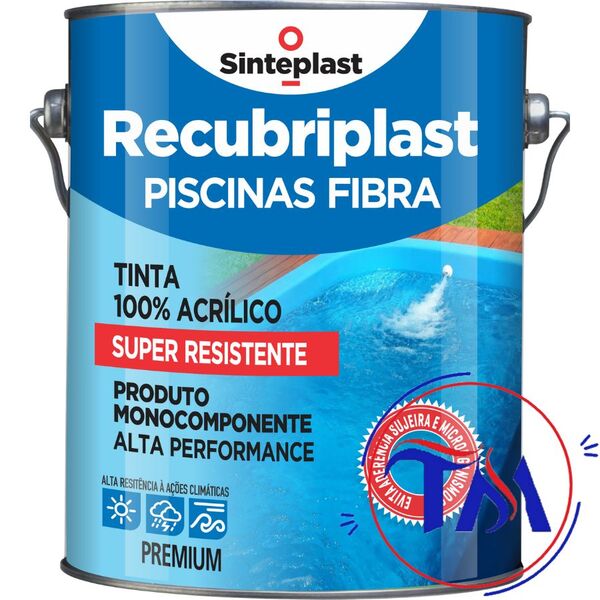 Tinta Piscina Fibra Base Solvente 3,6lt Cor Azul