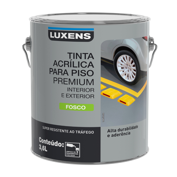 tinta piso acrilico fosco ceramica 3 6l luxens