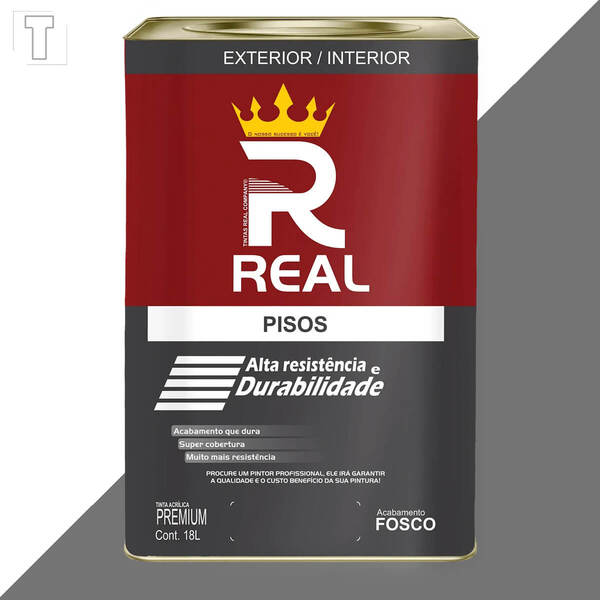 Tinta Piso Real Premium Lata 18l Cinza Chumbo