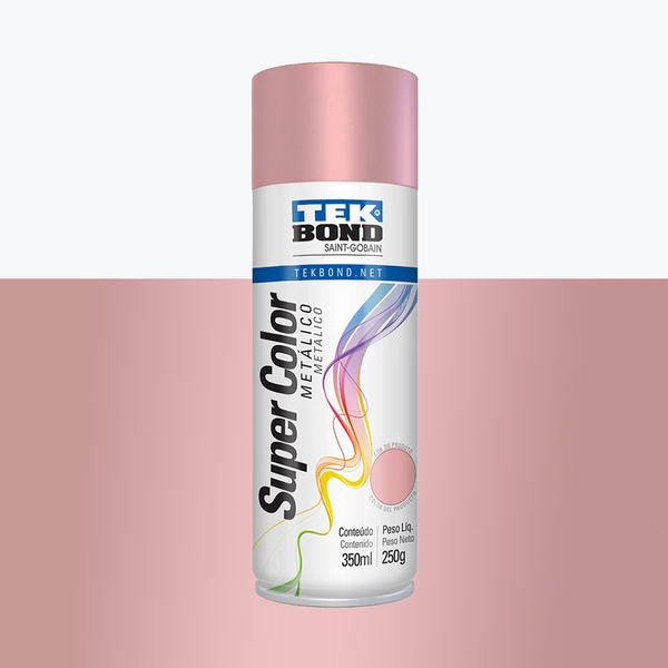 Tinta Splay Metálico Rosa Millenni Brilhante 350ML Tekbond