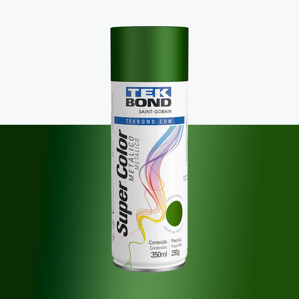 Tinta Splay Metálico Verde Brilhante 350ML Tekbond