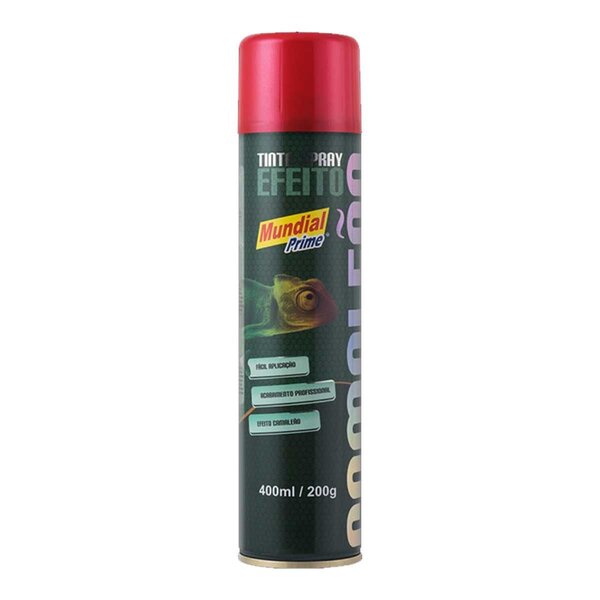 Tinta Spray 400ml Mundial Prime Camaleao Vermelho