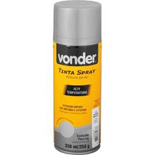 Tinta Spray Acrílica Alta Temperatura Alumínio 350ml/250g Von