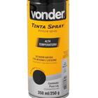 Tinta Spray Acrílica Alta Temperatura Preto 350ml/250g Vonder