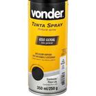 Tinta Spray Acrílica Preto Brilhante 350ml/250g Vonder