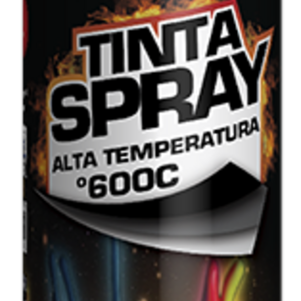 Tinta Spray Alta Temperatura 400ml Radcolor Preto