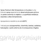 Tinta Spray Alta Temperatura Eucatex Preto Fosco 400ml