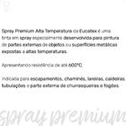 Tinta Spray Alta Temperatura Eucatex Preto Fosco 400ml