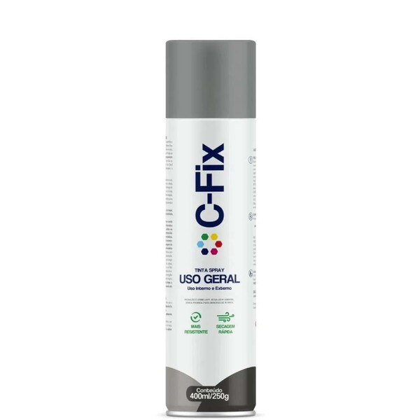 Tinta Spray Cinza Claro Uso Geral Intern/externo 400ml C-fix
