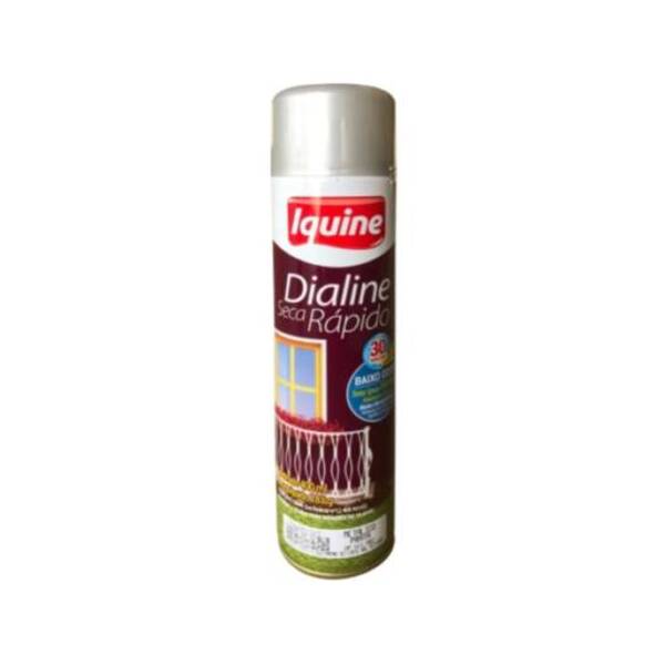 Tinta Spray Dialine Secarápido Alumínio 400ml - Iquine