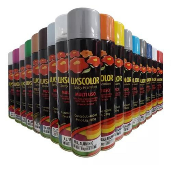 Tinta Spray Diversas Cores Lukscolor Multiuso Brilho 400 Ml V