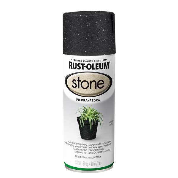 Tinta Spray Objetos Decorativos Efeito Pedra Preto 340g Rust-Oleum