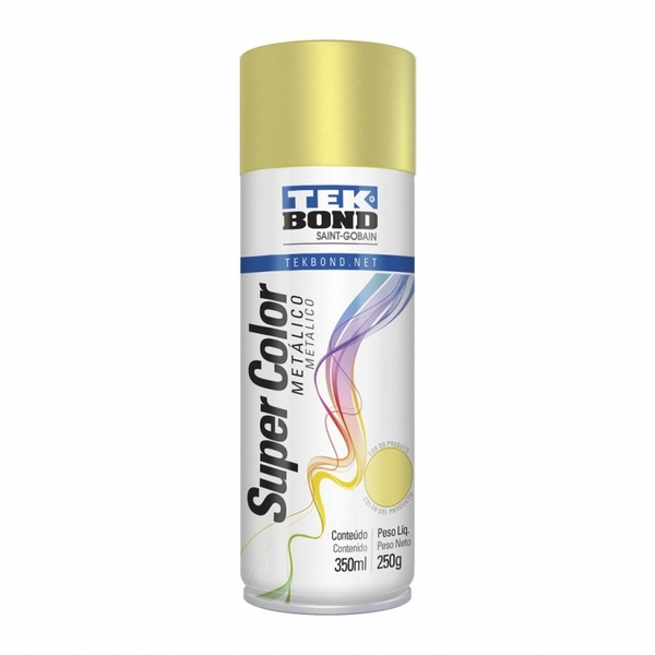 Tinta Spray Tekbond Metalico Dourado 350ml-250g