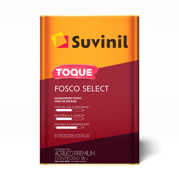 Tinta Suvinil Toque Fosco Select 18litros - Branco