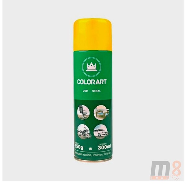 Tinta Uso Geral Colorart Spray Cor Amarelo Imperial
