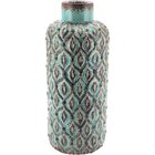 Titanic Garrafa Decorativa 36x15x15cm Cerâmica Azul