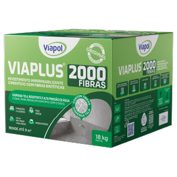 Argamassa Polimérica Impermeabilizante Viapol 18kg Cinza