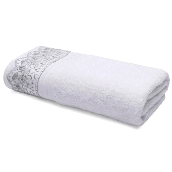 Toalha Banhão Buettner C- Renda 81x150cm Em Algodão Egípcio S