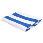 Toalha Banhão Praia Teka De Piscina Listrada Azul Luxo