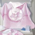 Toalha Banho Com Capuz Happy Baby 01 Peça - Dohler - Rosa