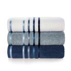 Toalha Banho Lumina Karsten Branco Cinza 70x140cm Algodão