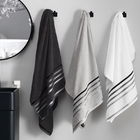 Toalha Banho Lumina Karsten Branco Cinza 70x140cm Algodão