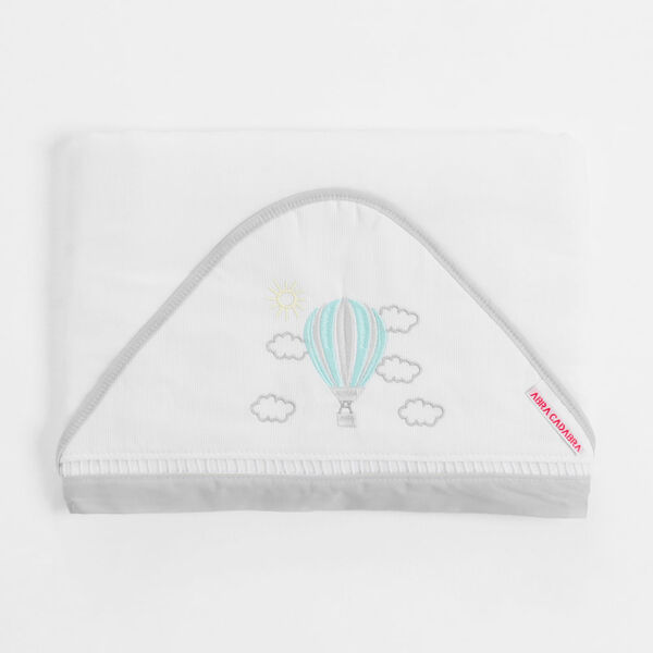 Toalha Com Capuz  Balão - Cinza