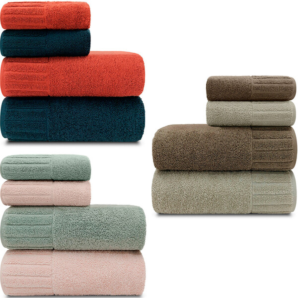 Toalha De Banhão + Rosto 100 Algodão Jogo De 4 Peças Camesa -