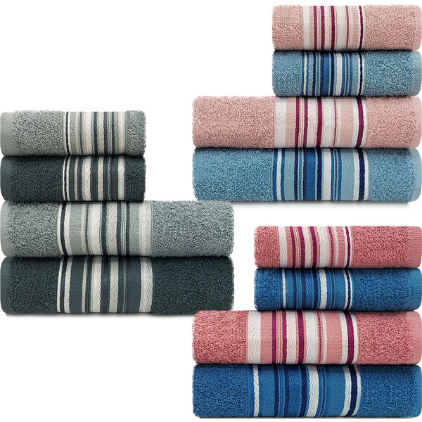 Toalha De Banho + Rosto Algodão Jogo De 4 Peças Camesa - Emco