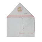 Toalha De Banho Bebê Infantil De Malha 100% Algodão Com Capuz