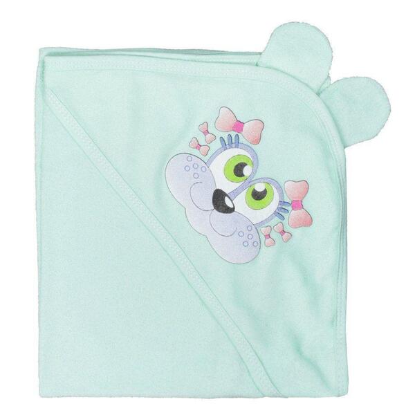 Toalha De Banho Bebe Mafessoni Orelinha  Verde