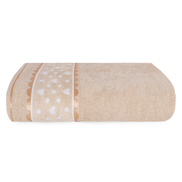 Toalha De Banho - Charme Coração - 100% Algodão - Appel - Noz