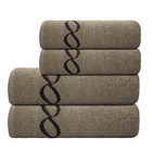 Toalha De Banho Elos Bege Camesa 70x130cm Algodão