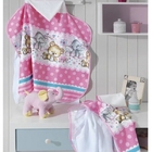 Toalha De Banho Felpuda Com Capuz E Fralda Love Peace Döhler