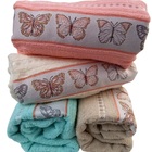 Toalha De Banho Felpuda Jacquard Premium Borboletas Döhler  M