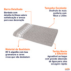 Toalha De Banho Felpuda Jacquard Premium Corações 1 40x70cm -