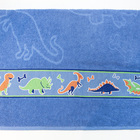 Toalha de Banho Infantil Camesa Dinos Azul